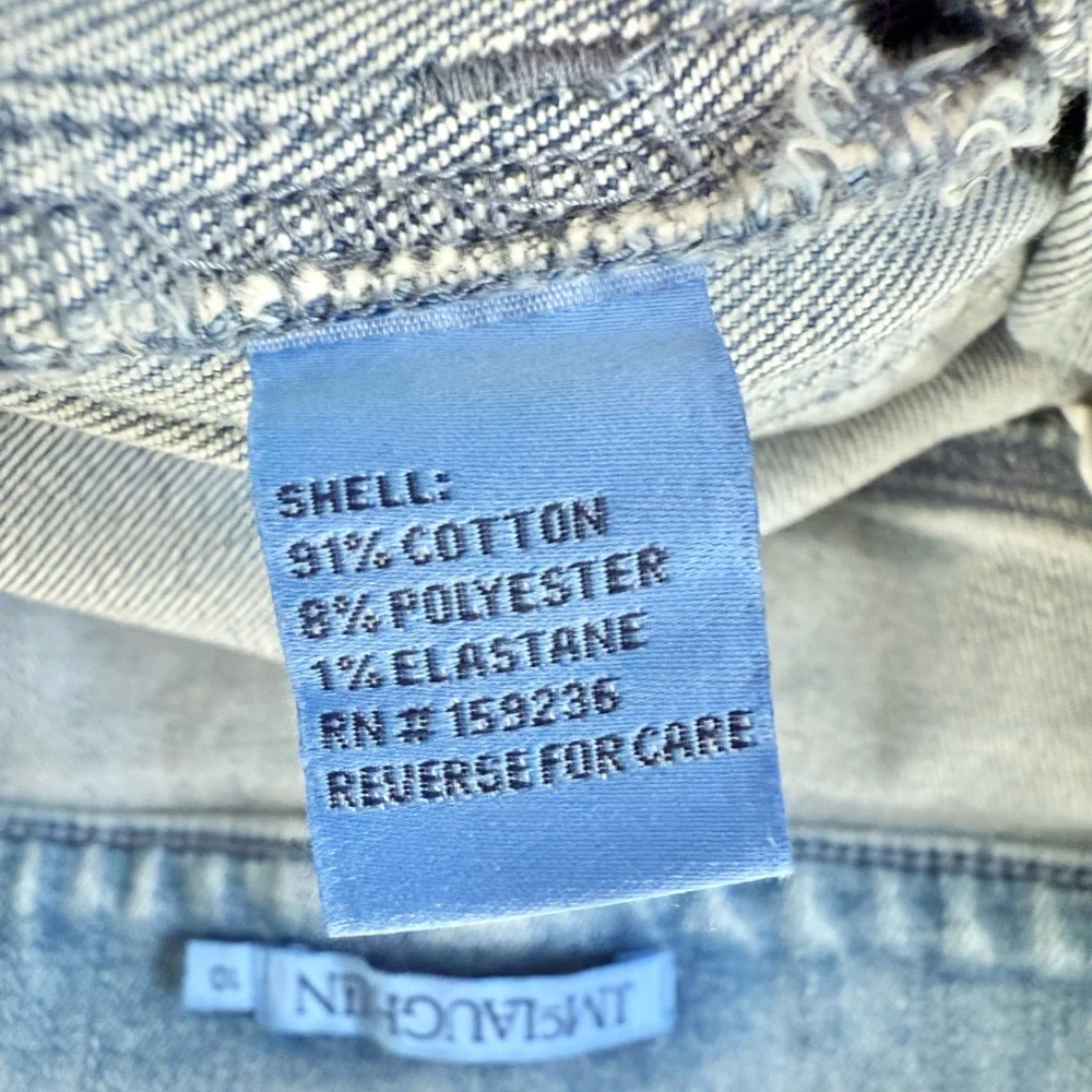 J McLaughlin Clearwater Jeans Womens 10 Lt Blue Pintuck Bootcut High Rise